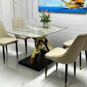 Bộ bàn 4 ghế màu trắng