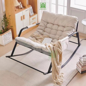 Ghế Bập Bênh Thư Giãn Đệm Cao Cấp Khung Thép Decor Phòng Ngủ Phòng Khách