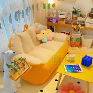 Ghế lười sofa HOMESGROUP màu đơn, đôi cho ban công, phòng ngủ độc đáo