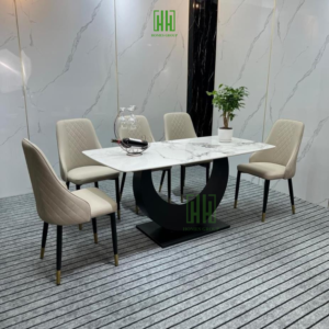Bộ bàn ăn chân bát cao cấp dùng phòng ăn phòng khách bảo hành 2 năm