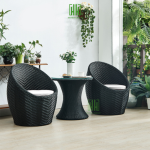 Bộ ghế trứng mây nhựa