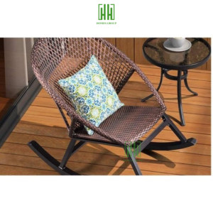 Ghế bập bênh vuông mây nhựa