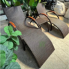 Giường ghế nằm bể bơi mây nhựa dùng tắm nắng thư giãn decor bể bơi, villa, resort