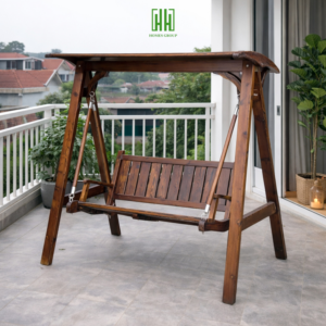 Ghế xích đu gỗ ngoài trời