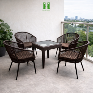Bộ bàn ghế mây nhựa
